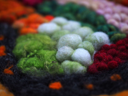 Ukrainian Rich Soil wool artwork by Tetiana Averian 40x50cm