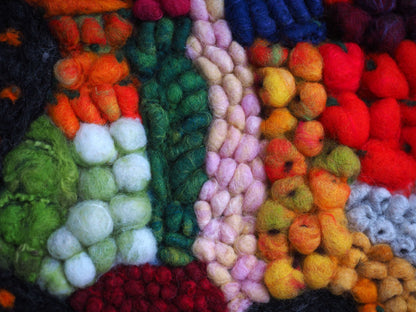Ukrainian Rich Soil wool artwork 40x50cm by Tetiana Averian