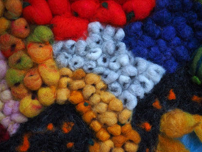 Ukrainian Rich Soil wool artwork 40x50cm by Tetiana Averian
