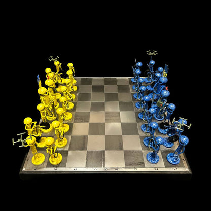 Ukrainian Warrior Chess Set designed by Hisoshi Art Studio, painted by Anastasia Leonova