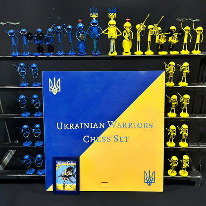 Ukrainian Warrior Chess Set designed by Hisoshi Art Studio and painted by Anastasia Leonova