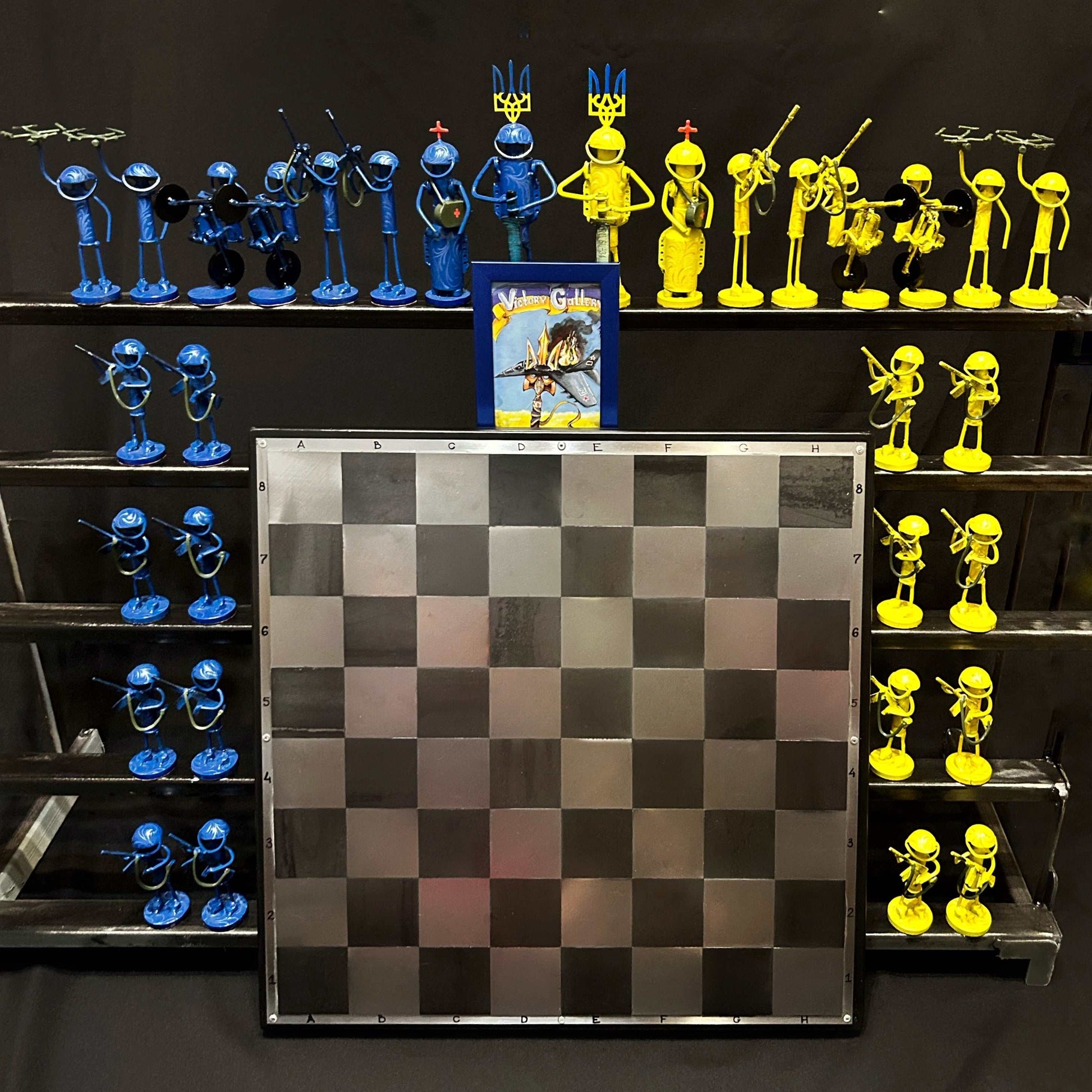 Ukrainian Warrior Chess Set designed by Hisoshi Art Studio and painted by Anastasia Leonova