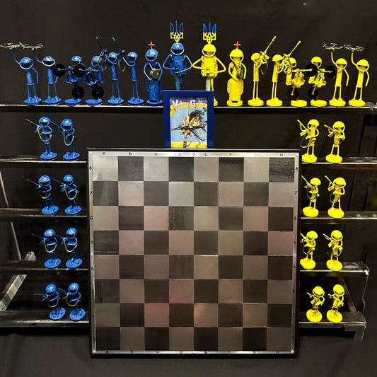 Ukrainian Warrior Chess Set designed by Hisoshi Art Studio and painted by Anastasia Leonova