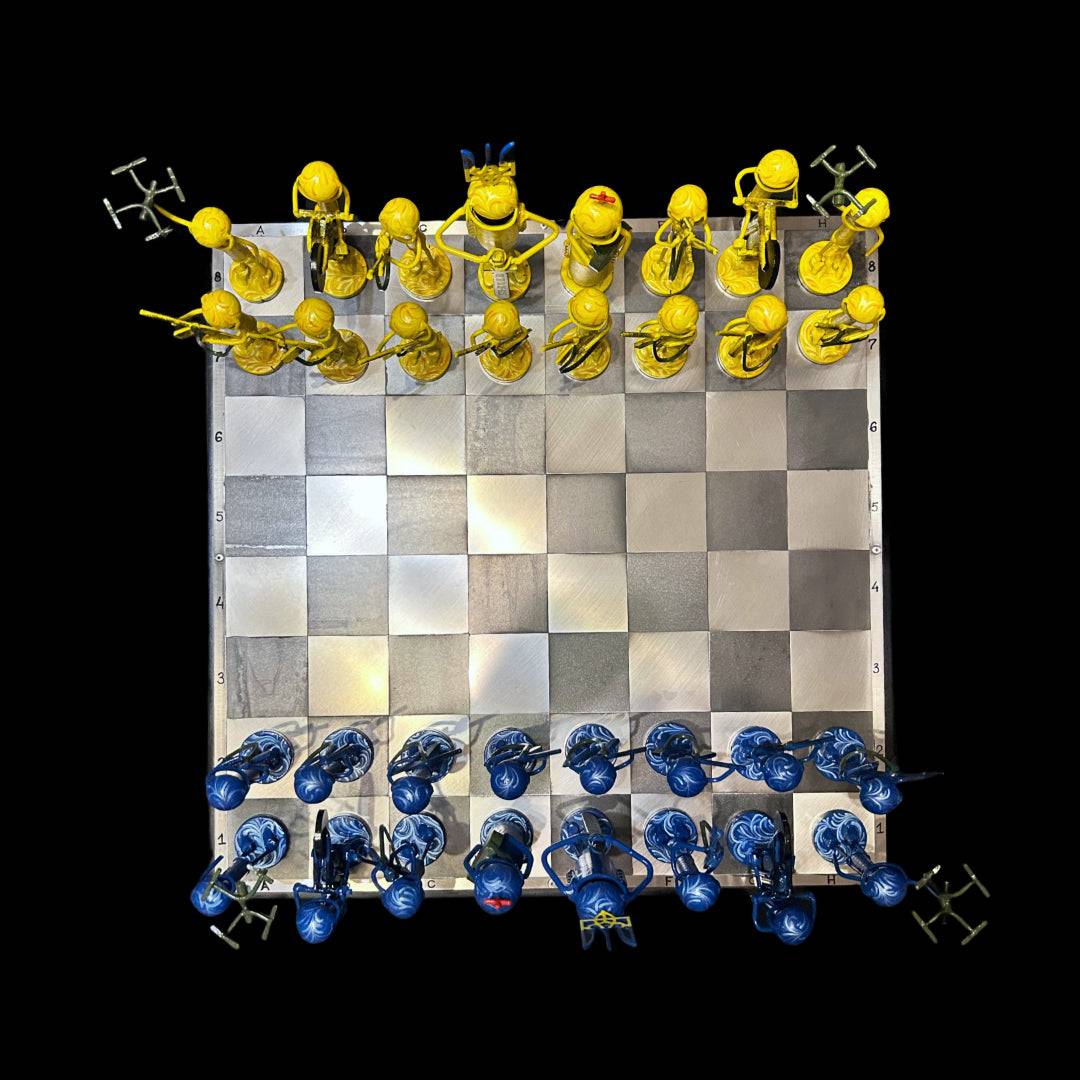 Ukrainian Warrior Chess Set designed by Hisoshi Art Studio and painted by Anastasia Leonova