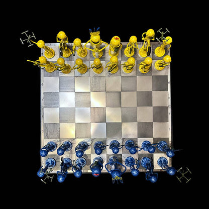 Ukrainian Warrior Chess Set designed by Hisoshi Art Studio and painted by Anastasia Leonova