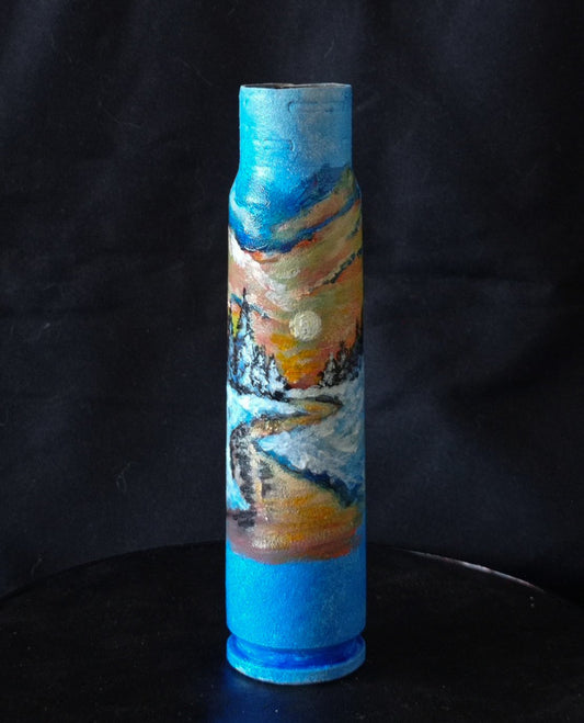 x30mm Shell with drawing of winter scene (#225)