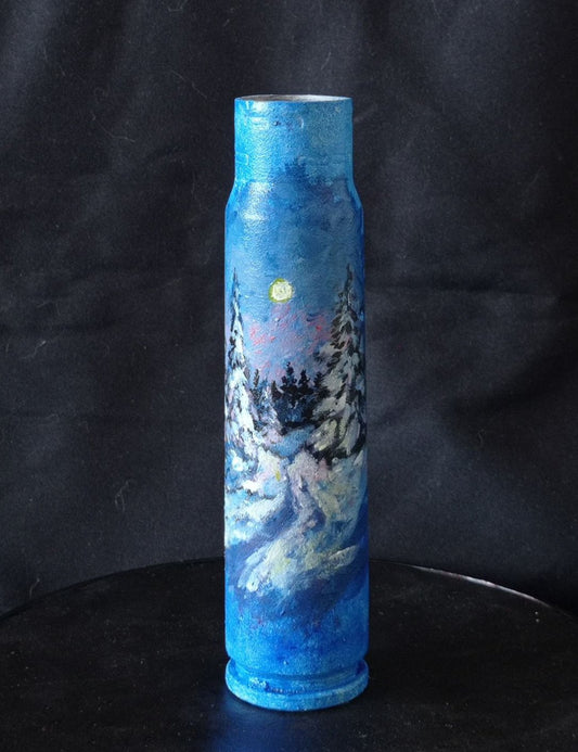 x30mm Shell with drawing of winter scene (#226)